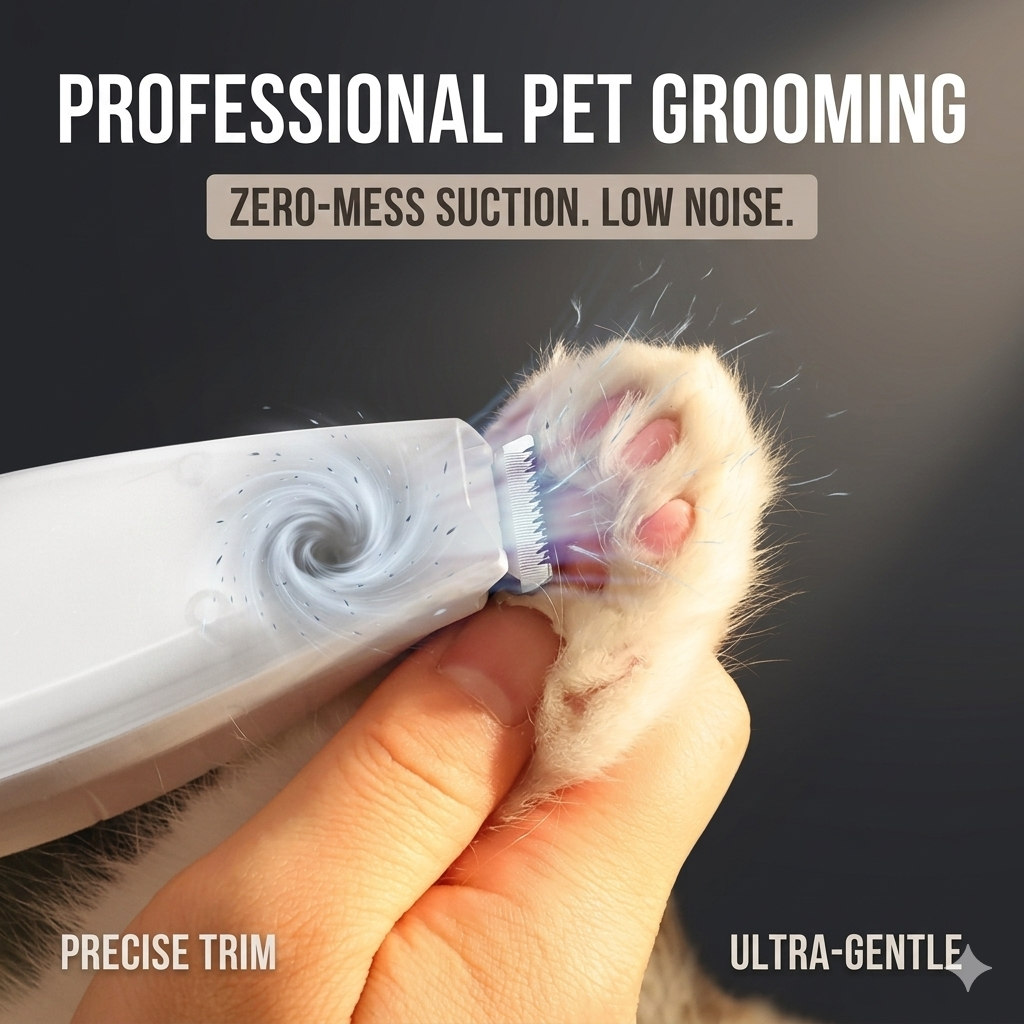 Pet Paw Hair Vacuum Trimmer