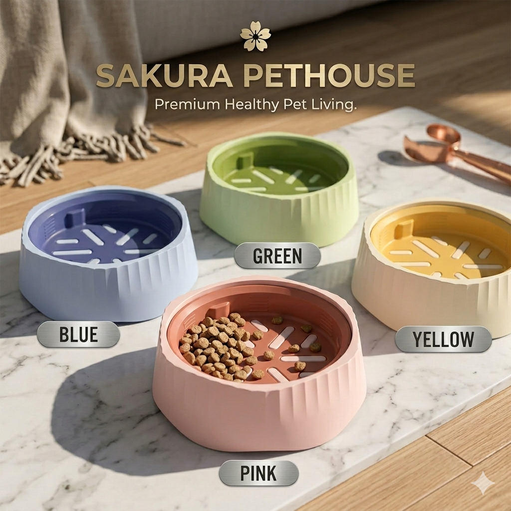 2 in 1 Slow Feeder Dog Bowl