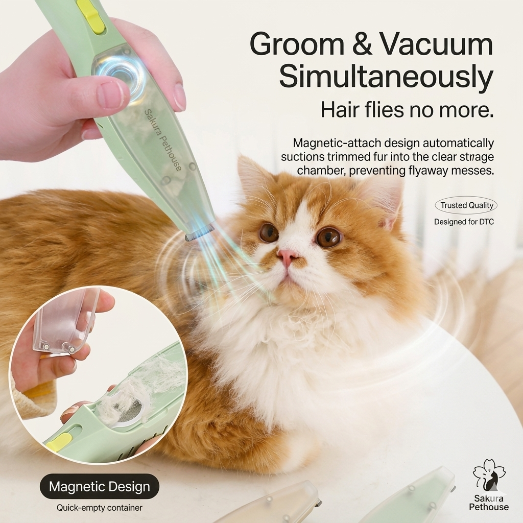 Pet Paw Hair Vacuum Trimmer